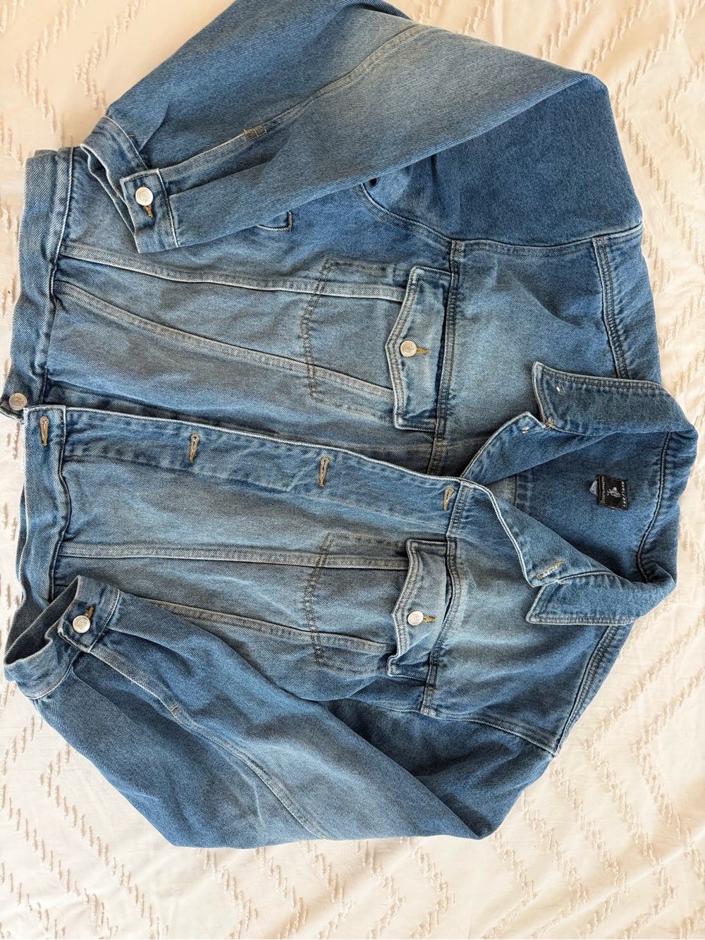 Bugle Boy Light Blue Denim Jacket with Logo Patch